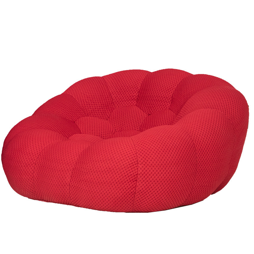 モダンデザイン1人掛けソファ メッシュ生地 高密度ウレタン フットボールソファ 幅125cm