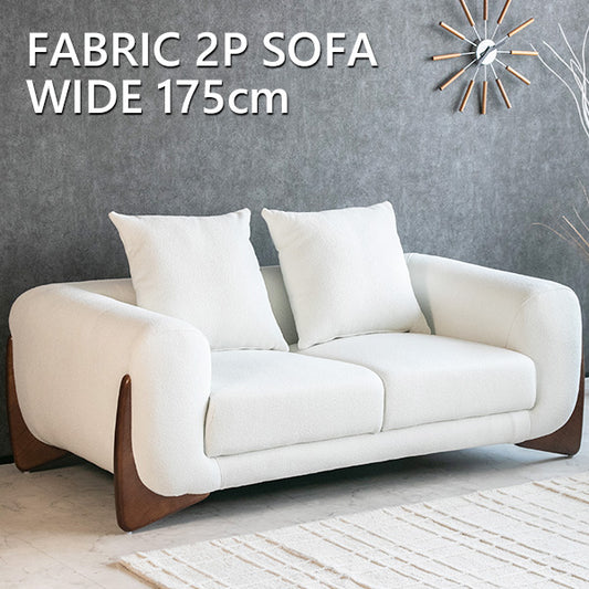 ソファー 2人掛け ブークレ ホワイト 白 おしゃれ 10206