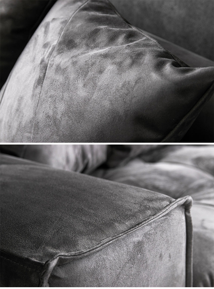 カウチソファ ファブリック 3人掛け 4人掛け クッション付き グレー ブラウン 幅250cm