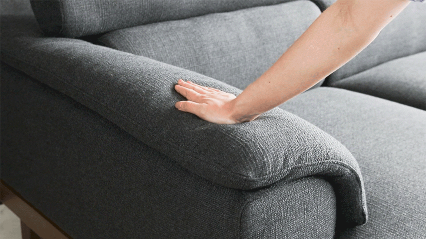 カウチソファ 3人掛け 4人掛け 無垢 ファブリック I字 ダークグレー グレー クッション付き 幅240cm