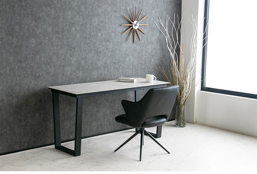 デスク 大理石柄 セラミック パソコン机 ダイニングテーブル 長方形 幅140㎝