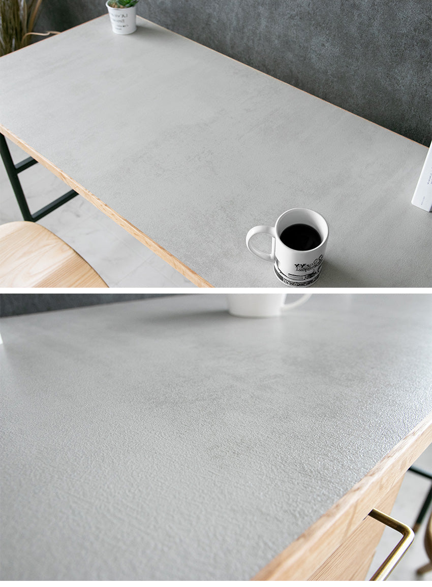 デスク 石目柄 メラミン パソコン机 セット 無垢 グレー 長方形 幅120㎝