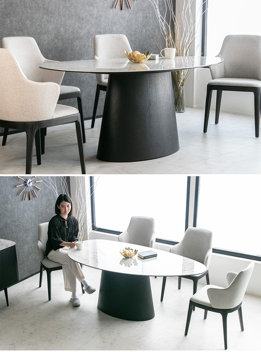 ダイニングセット 5点セット 大理石柄 セラミック ブラックオーク 4人掛け ブラック ホワイト 幅180cm