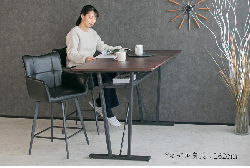 【1脚/2脚セット】カウンターチェア バーチェア 1脚 2脚 セット 背もたれ付き 肘付き 回転式 PU レザー ブラック ブラウン 茶 黒