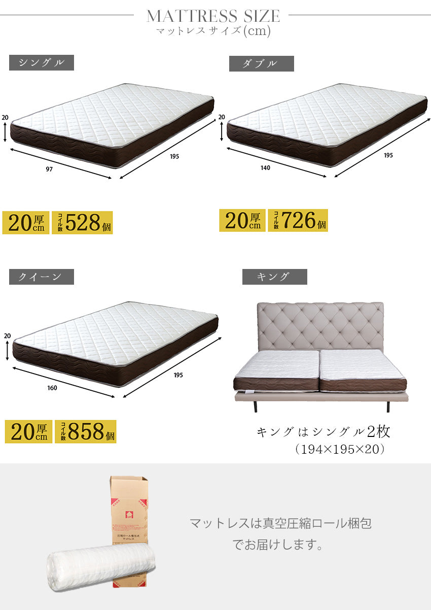 ベッド(マットレス付き/フレーム単品) ファブリックベッド ダブル クイーン キング キングベッド ダブルベッド グレージュ ライトグレー 80002