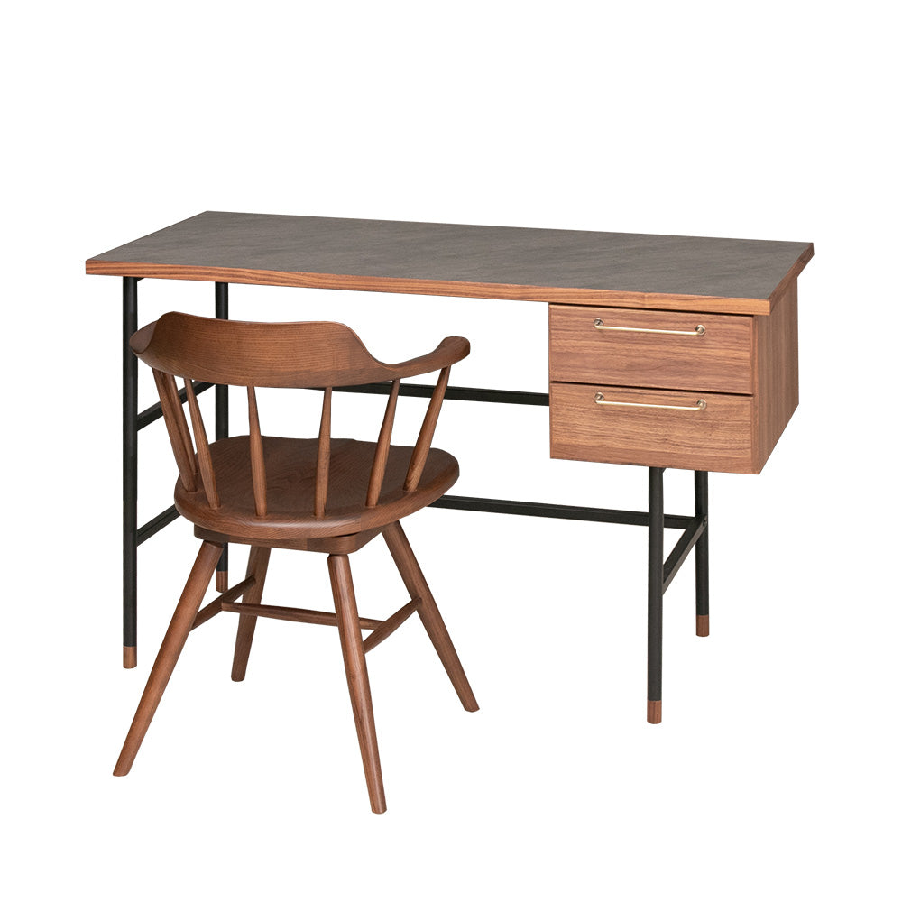 デスク 石目柄 メラミン パソコン机 セット 無垢 グレー 長方形 幅120㎝