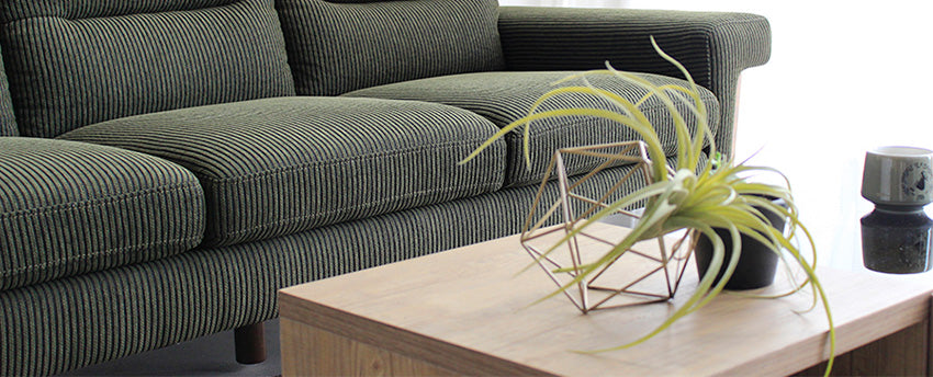 ソファ ファブリック ストライプ 3人掛け グリーン 幅198cm