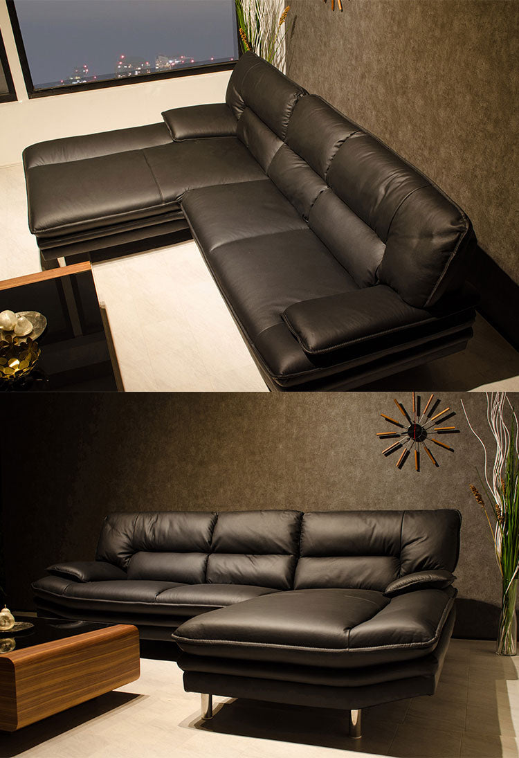 カウチソファ 本革 3人掛け レザー ブラック ホワイト キャメル 幅245cm