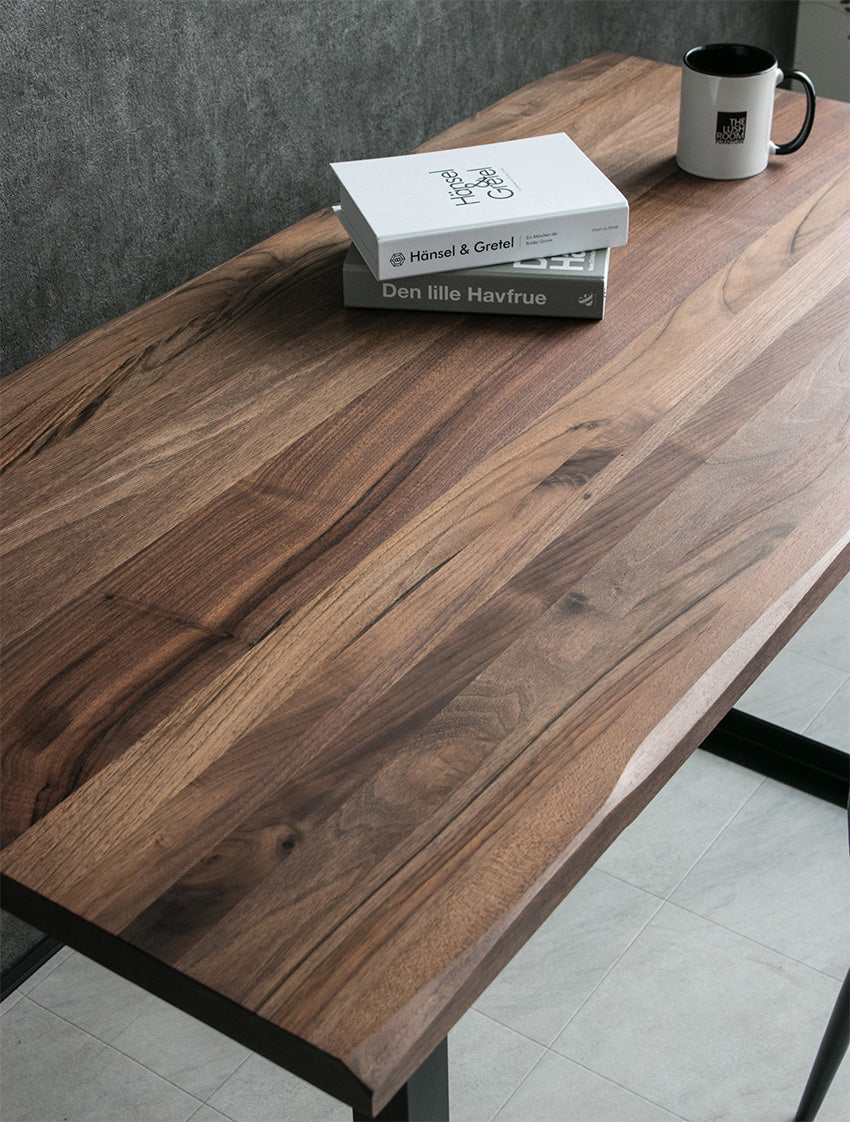 デスク ウォールナット オーク バーチ 無垢 アイアン脚 パソコン机 長方形 幅120㎝