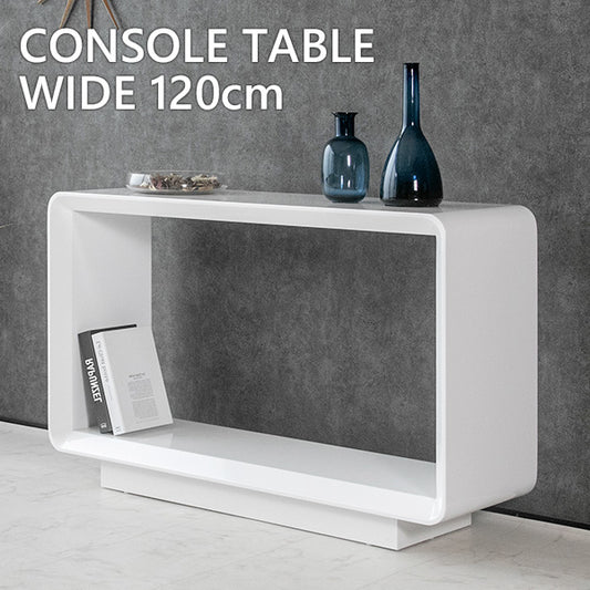 コンソールテーブル ホワイト ハイグロス 幅120㎝