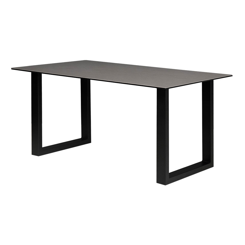 ダイニングテーブル 150×85cm 4人掛け スペインセラミック グレー スチール脚