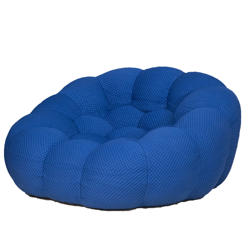 モダンデザイン1人掛けソファ メッシュ生地 高密度ウレタン フットボールソファ 幅125cm