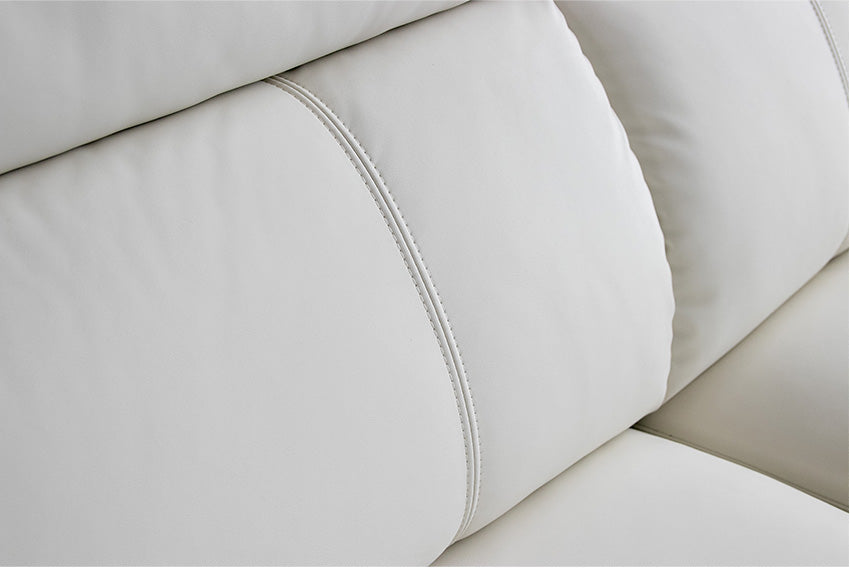 ソファ 3人掛け ハイバック レザー調 オフホワイト 防水 傷に強い 幅188cm