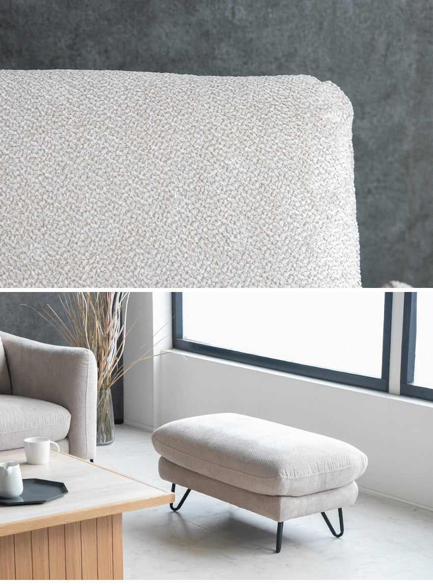 スツール ソファー 1人掛け オットマン アイボリー グリーン シンプルモダン  幅90cm