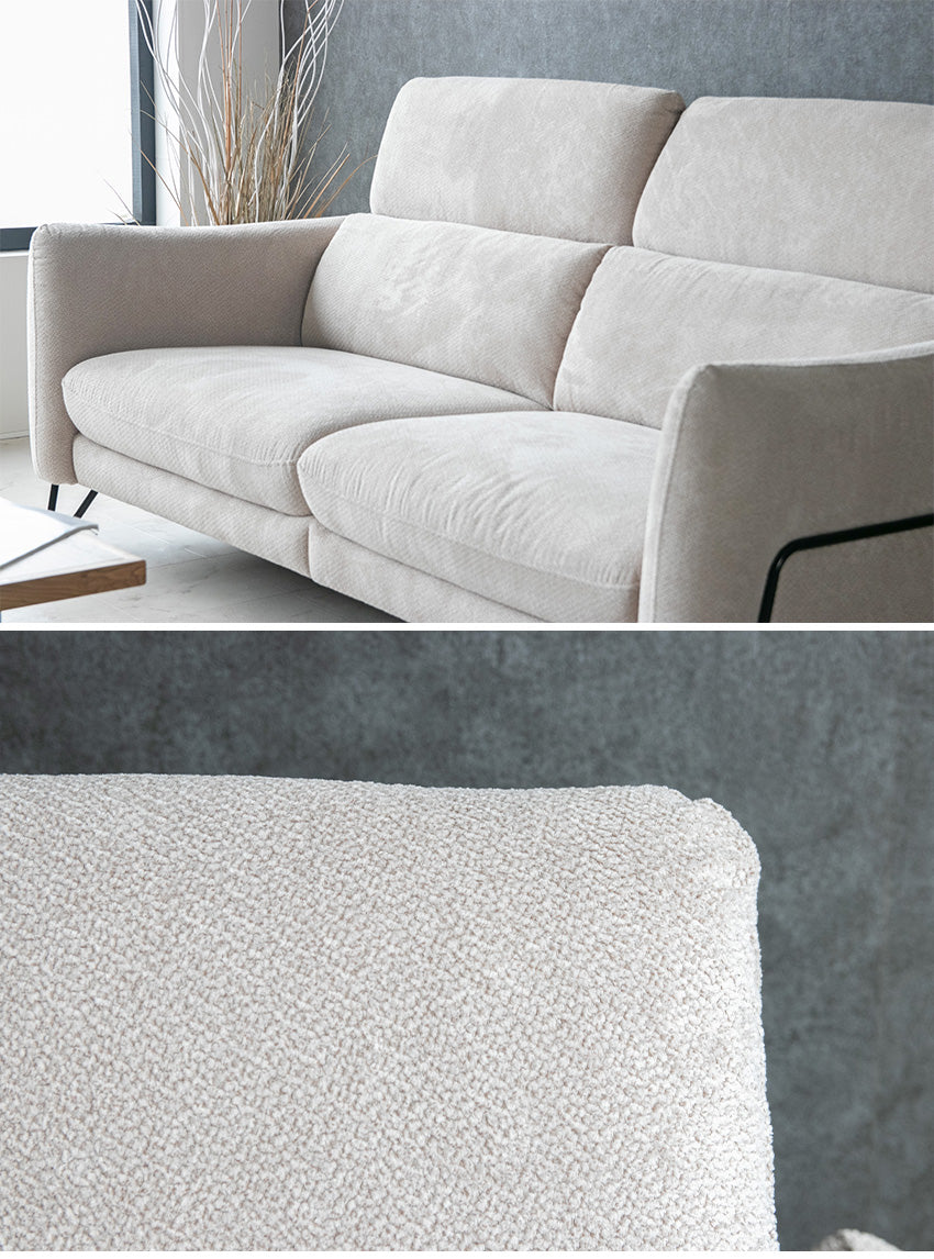 ソファ 2人掛け 3人掛け ファブリック カウチソファー スツール セット アイボリー グリーン リクライニング 幅200cm