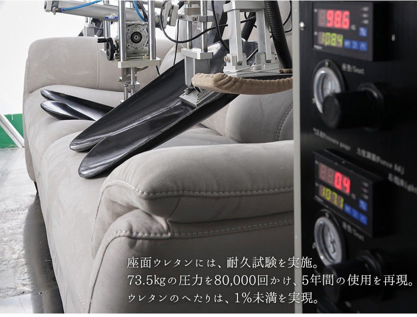 ソファー 回転 可動 2人掛け 177 グレー 座面 広い あぐら かわいい 胡坐 アシンメトリー HTL JAPAN ワタリジャパン