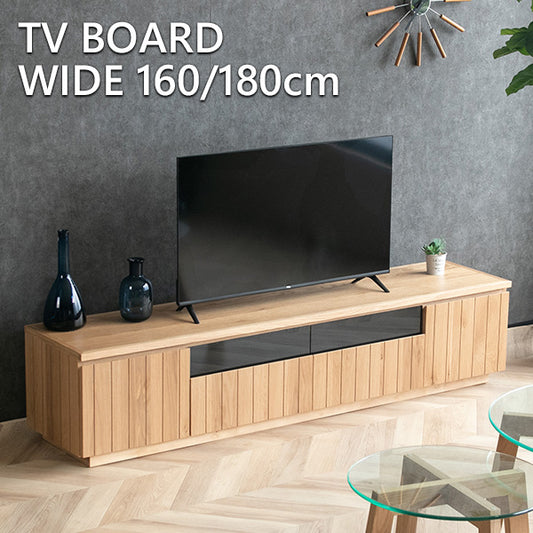 テレビボード テレビ台 ナチュラル オーク 天然木 無垢 突板 高級感 モダン おしゃれ 収納付き 160 180 ローボード AVボード