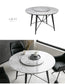 ダイニングテーブル 回転盤付き セラミック 大理石柄 4人掛け ホワイト グレー ブラック 円形 幅120cm