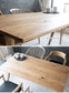 ダイニングテーブル 4人掛け 天然木 無垢 オーク ナチュラル 棚板 長方形 幅150cm