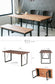 ダイニングテーブル 150×75cm 4人掛け ウォールナット オーク 無垢材 スチール脚
