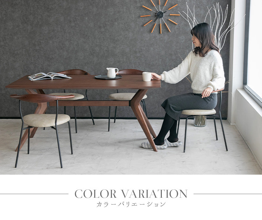 ダイニングテーブル 単品 4人掛け 6人掛け ウォールナット オーク ブラウン ナチュラル  無垢材 木製 [幅180cm]