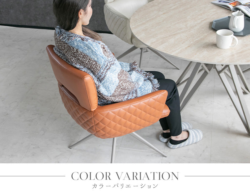 ダイニングセット 5点セット セラミック 石目柄 4人掛け 丸形 アイボリー キャメル 幅120cm