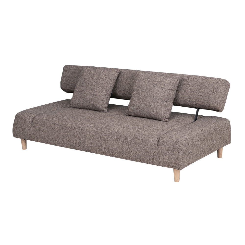 lushroom ソファベッド 3人掛け ファブリック グレー ブラウン