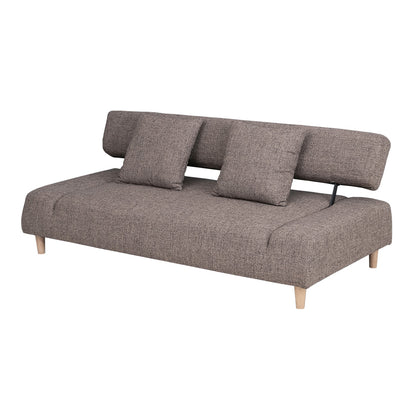 ソファベッド 3人掛け ファブリック グレー クッション2個付き 幅189cm