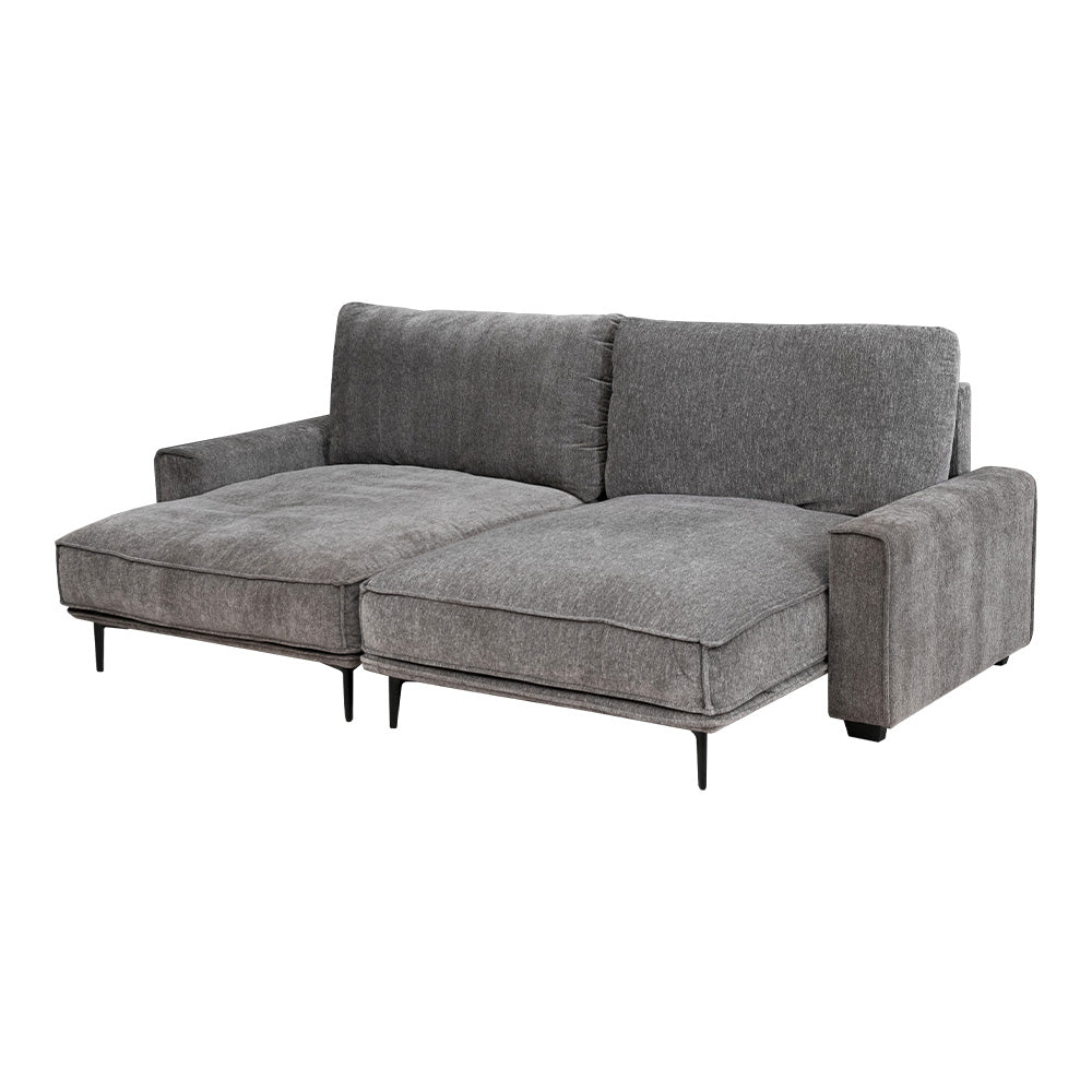 lushroom ディープソファ 3人掛け 4人掛け ファブリック グレー