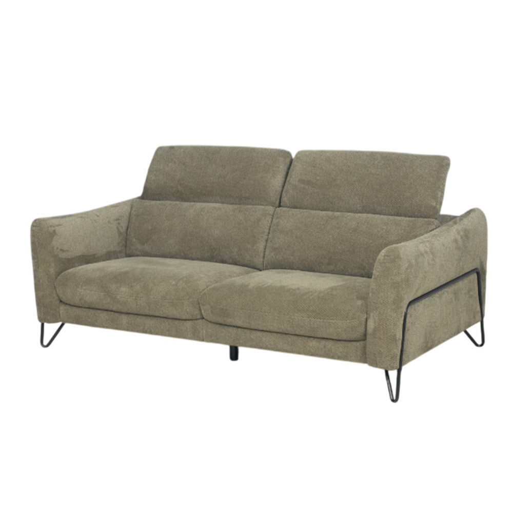 ソファ 2人掛け 3人掛け ファブリック リクライニング アイボリー グリーン 幅200cm