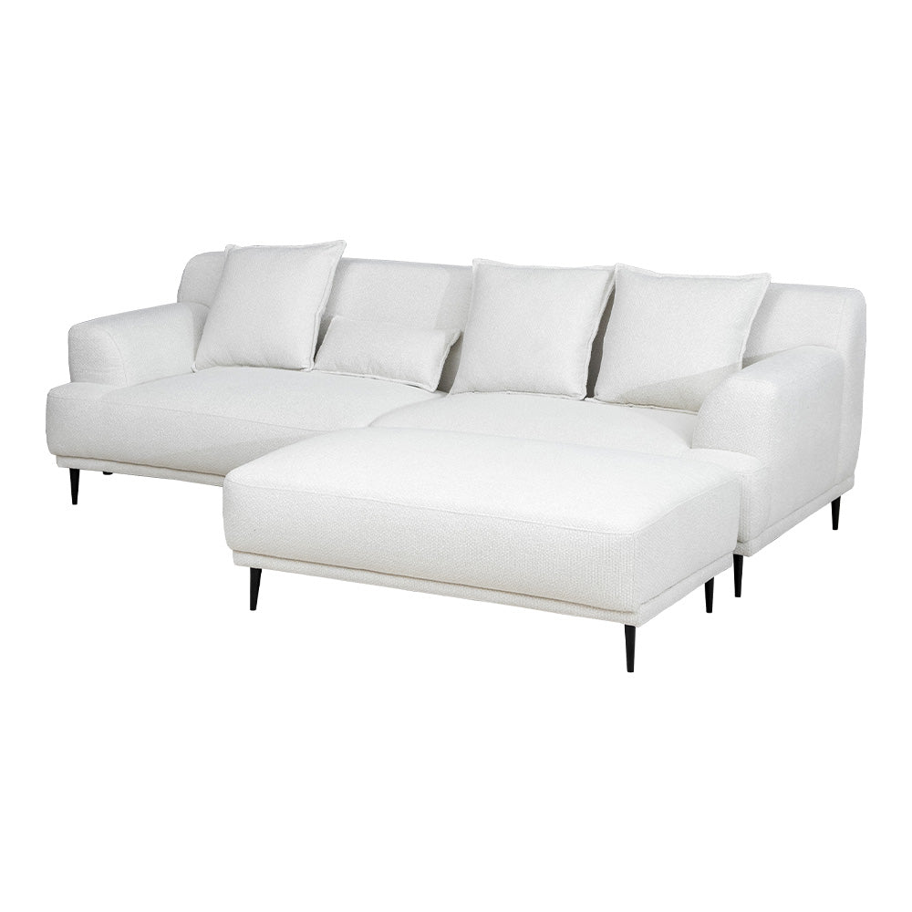 lushroom カウチソファ 3人掛け ファブリック ソファー グレー