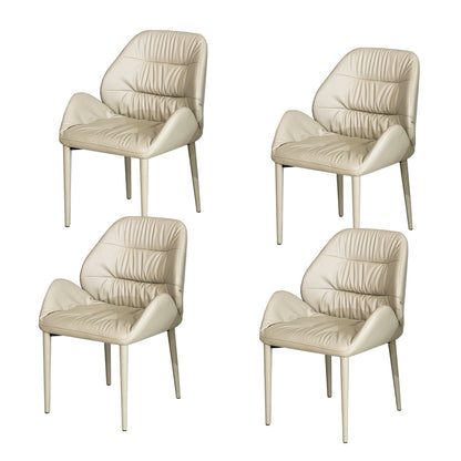 【同色2脚/4脚セット】  ダイニングチェア レザー 合成皮革 ベージュ ブラック 黒 椅子