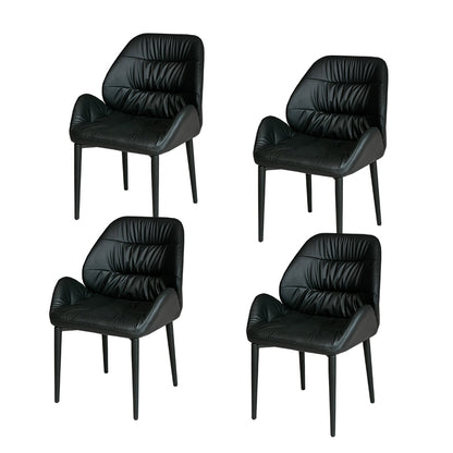 【同色2脚/4脚セット】  ダイニングチェア レザー 合成皮革 ベージュ ブラック 黒 椅子