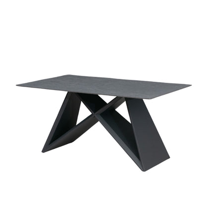 ダイニングテーブル 4人掛け 石目柄 セラミック ライト ダーク 4人用 ブラック アイボリー 幅150cm