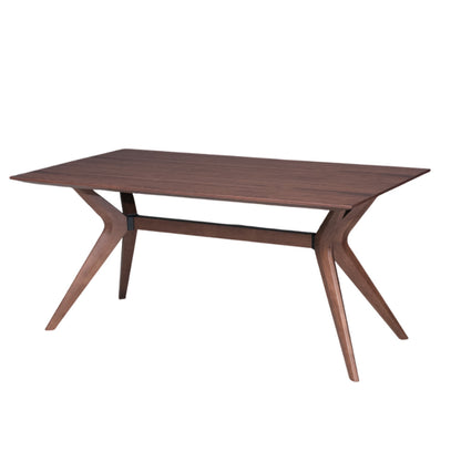 ダイニングテーブル 単品 4人掛け ウォールナット オーク ブラウン ナチュラル  無垢材 木製 [幅155cm]