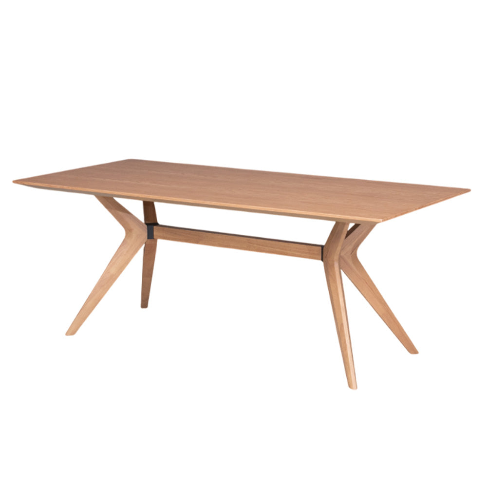 ダイニングテーブル 単品 4人掛け 6人掛け ウォールナット オーク ブラウン ナチュラル  無垢材 木製 [幅180cm]