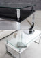 センターテーブル ガラス ローテーブル ホワイト ブラック 鏡面 長方形 幅90㎝