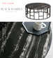 センターテーブル 天然大理石 ブラック ホワイト 丸 ローテーブル 円形 幅90㎝