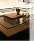 センターテーブル 正方形 ブラック ホワイト ウォールナット 鏡面 ローテーブル 幅100㎝