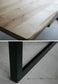 センターテーブル ウォールナット バーチ オーク 無垢 ローテーブル アイアン脚 長方形 幅120㎝