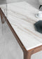 センターテーブル 天然大理石 ウォールナット 突板 ホワイト ローテーブル 長方形 幅120㎝