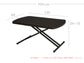 昇降式テーブル 120×60cm ブラウン ナチュラル ホワイト 鏡面 突板 ダイニング ローテーブル 長方形