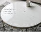 センターテーブル 天然大理石 丸 ローテーブル ブラック ホワイト 円形 幅75㎝