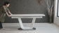 ダイニングテーブル 伸縮 伸長式 180～220×85cm イタリアンセラミック LAMINAM製 ホワイト グレー
