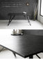 ダイニングテーブル 160×90cm 4人掛け セラミック ブラックオーク 突板 スチール脚 ブラック
