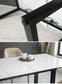 ダイニングテーブル 伸縮 伸長式 160～200×90cm セラミック 大理石柄 ホワイト