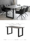 ダイニングテーブル 150×85cm 4人掛け スペインセラミック グレー スチール脚