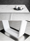 ダイニングテーブル 180×85cm 4人掛け スペインセラミック 大理石柄 ホワイト グレー スチール脚