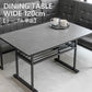 ダイニングテーブル 120×70cm セラミック 棚付き グレー