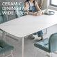 ダイニングテーブル 180×90cm 6人掛け セラミック 大理石柄 ホワイト